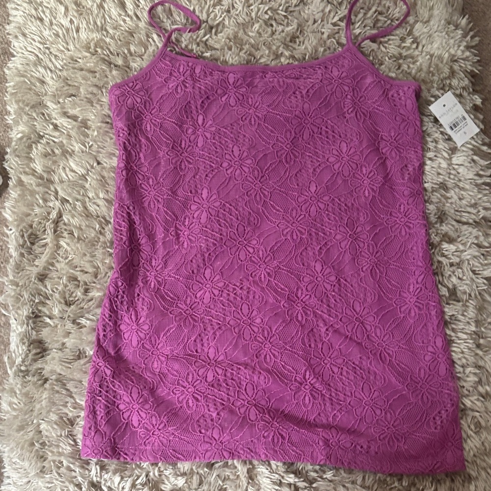 NWT Floral Lace Pink Cami Top